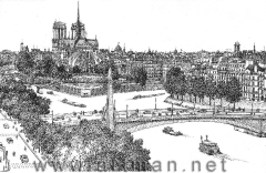 NotreDameAutumnDrawing