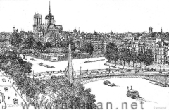NotreDameAutumnDrawing