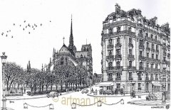 NotreDameWinterDrawing