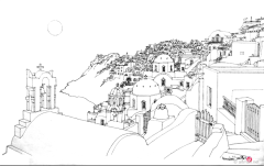 SantoriniCliffHouseDrawing