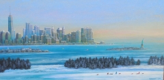 ManhattanSkylineSnowfallPanorama