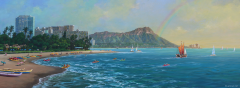 Chen-Hawaii-Waikiki-Panorama-2023-12-x-32-Acrylic-on-Board